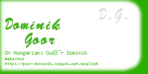 dominik goor business card